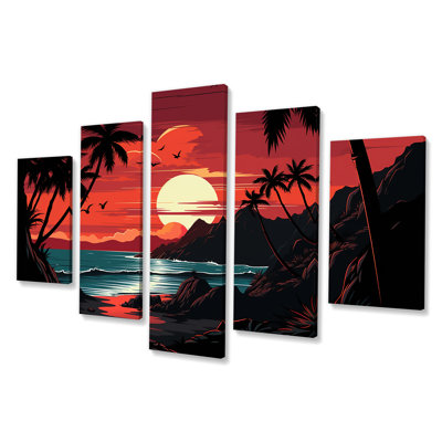 Coucher de soleil rouge "Bold Landscape"