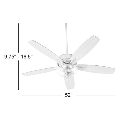 Breeze 52" Oiled Bronze Transitional Ceiling Fan