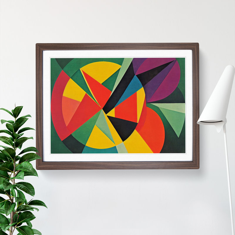 Welcoming Abstract Art - Framed Print, 34cm H x 46cm W x 2cm D, Walnut Framed