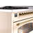 ILVE Nostalgie II Series 48 inch Dual Fuel Range with 8 Sealed Burners, Griddle (Glass Door)-98196439-98196441