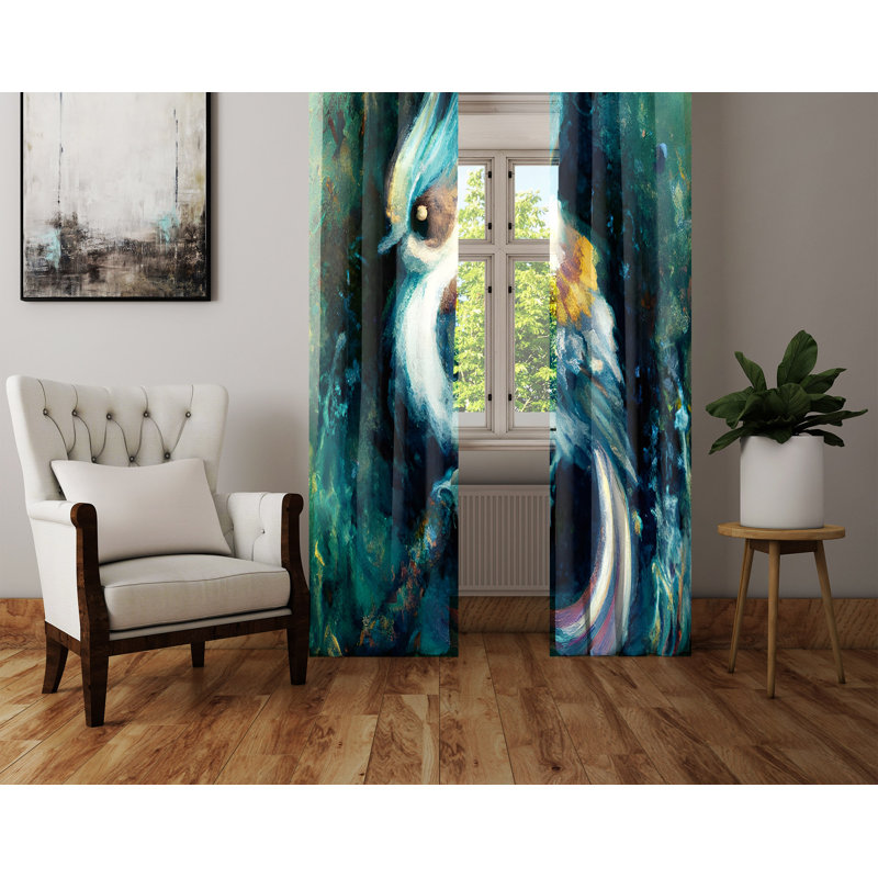 Paire de rideaux semi-transparents en polyester Breion, L 20 po x L 82 po