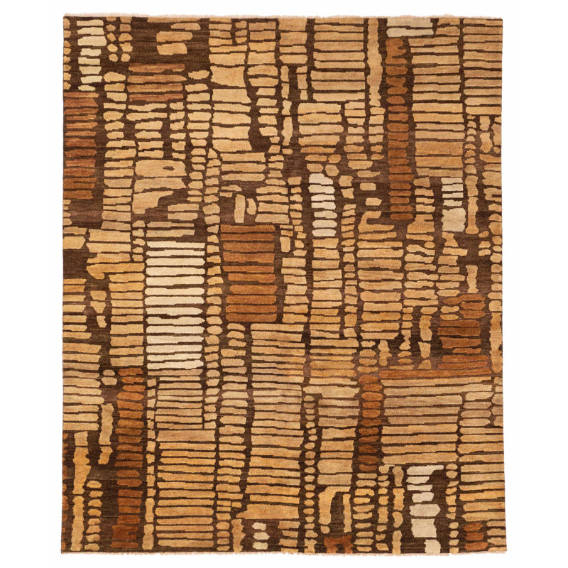 Tapis brun Tangier 8 pi 2 po x 9 pi 9 po