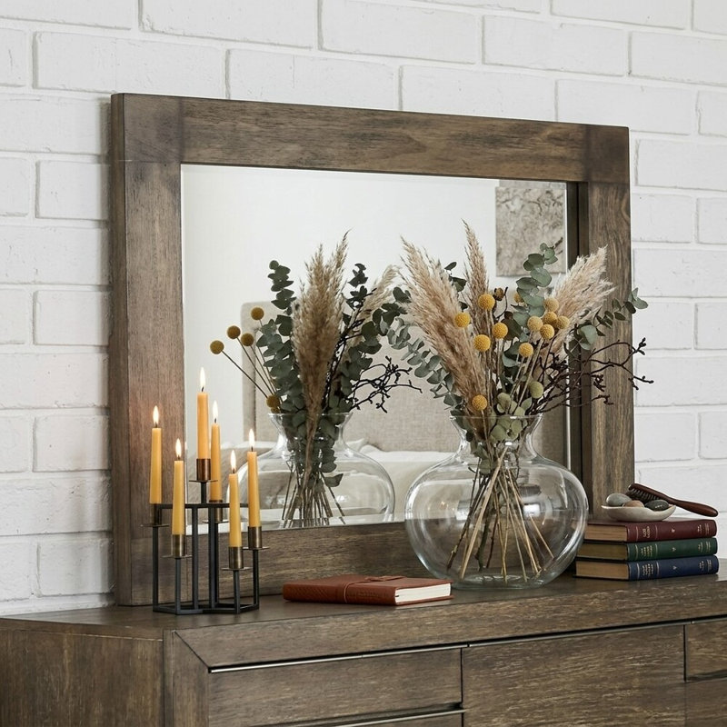 Noyer clair Nerissa X P 36 po Miroir rectangulaire H