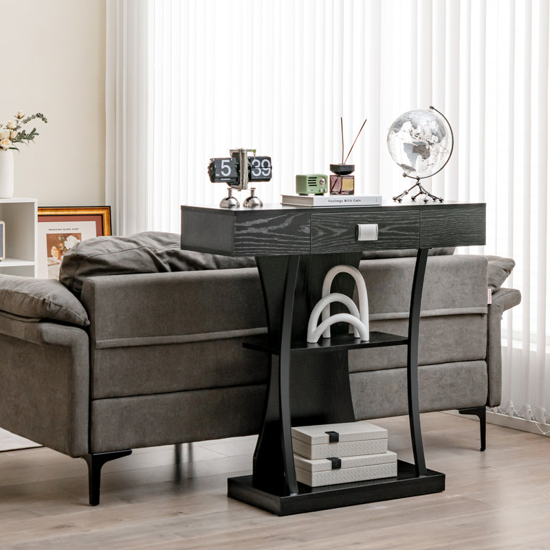 Alom 91cm Console Table, Black