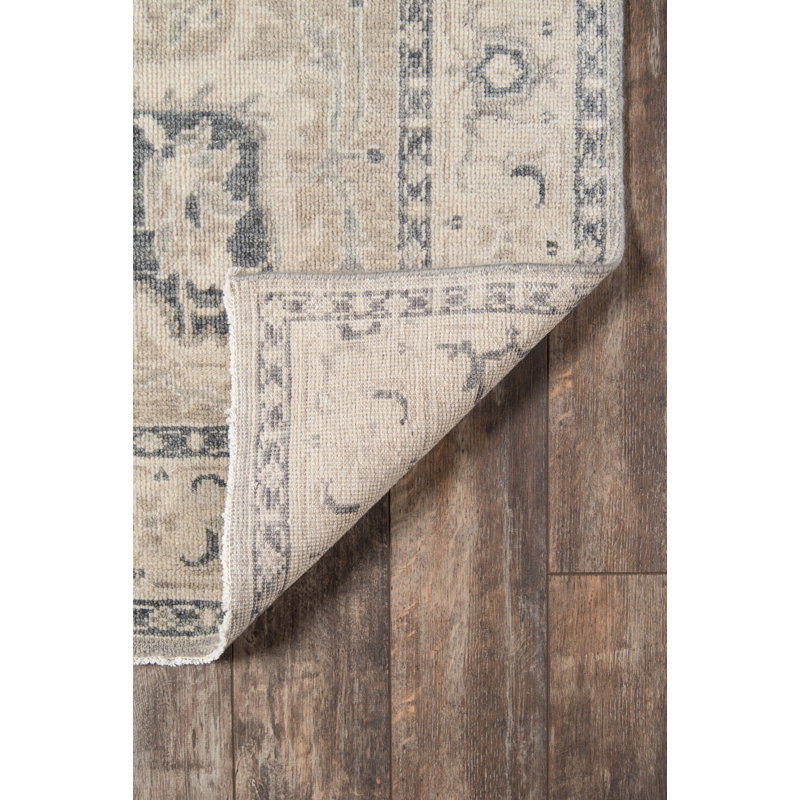 Momeni Banaras Wool Hand Knotted Grey Area Rug 2' X 3', Rectangle 8'6" x 11'6"