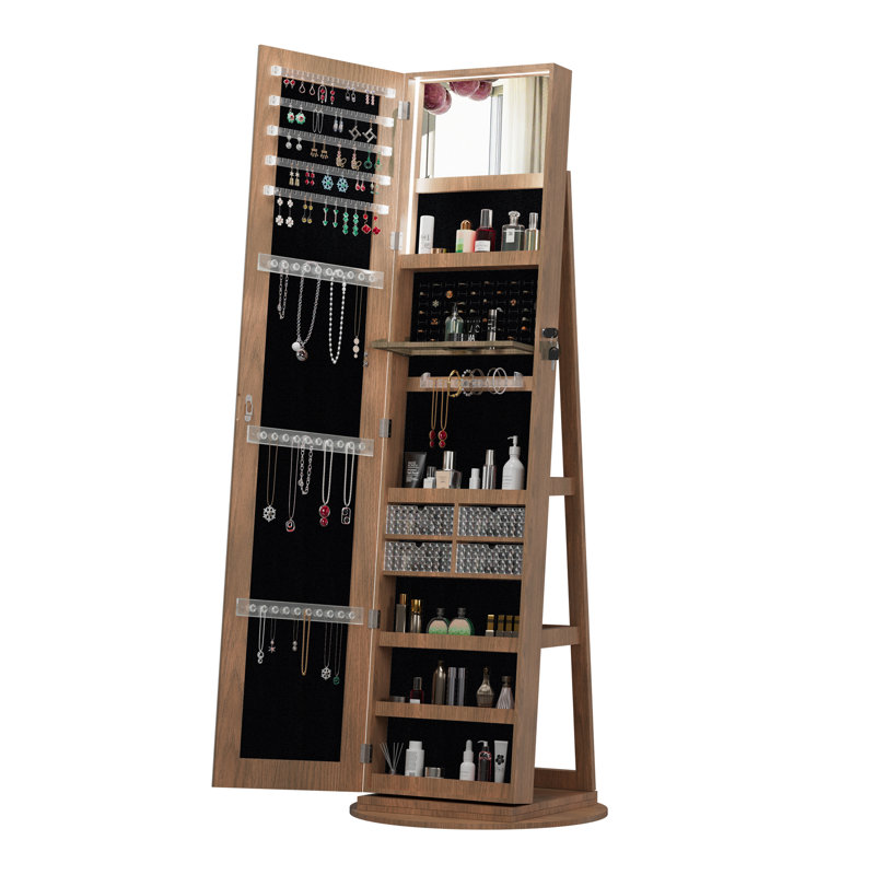 Armoire verrouillable pivotante à 360 ° avec miroir pleine grandeur