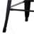 24"Metal Barstool,Country Rustic Style With Back, Kitchen Counter Bar Stool, Lightweight & Sturdy Build, Set Of 4 -Matte Black