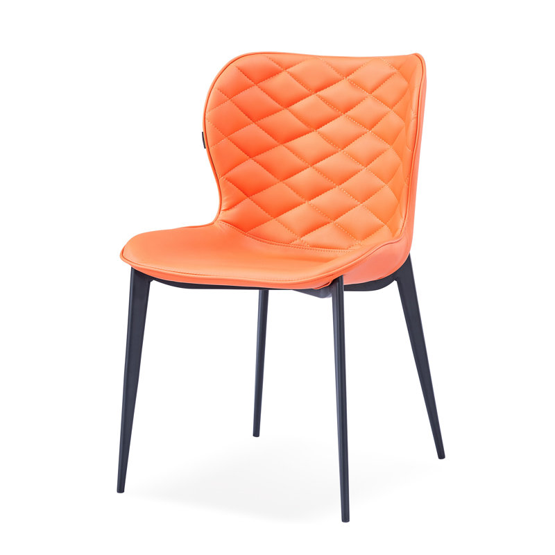 Chaise d'appoint rembourrée Stacia, Orange, Noir