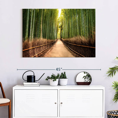 Forêt de bambou japonaise sur toile