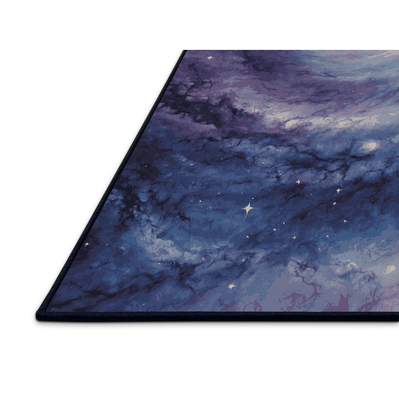 Tapis mauve soyeux et moelleux, Carré 7 pi