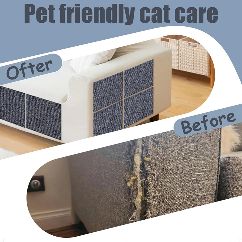 2PACK Self-Adhesive Cat Scratching Mat, Durable Scratch Guard for Sofa,cat Scratch Furniture Protector, 39" H x 11.8" W