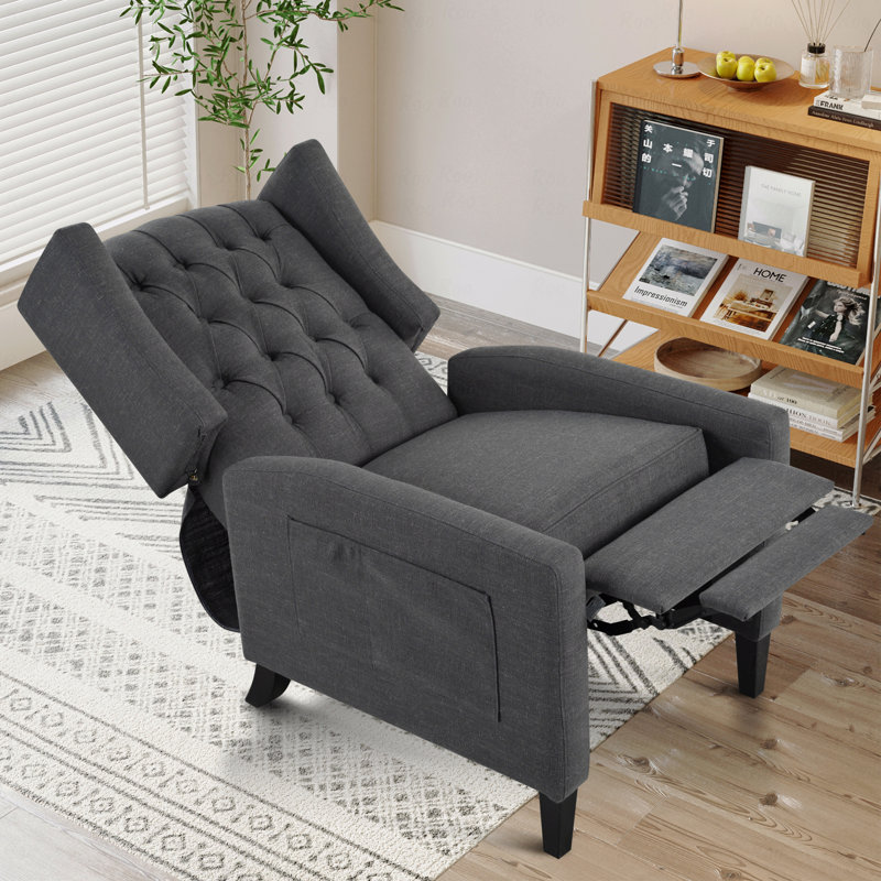Fauteuil à oreilles manuel réglable avec fauteuil inclinable. Avec table d'appoint pliable, ports de chargement USB, chaises inclinables modernes et confortables