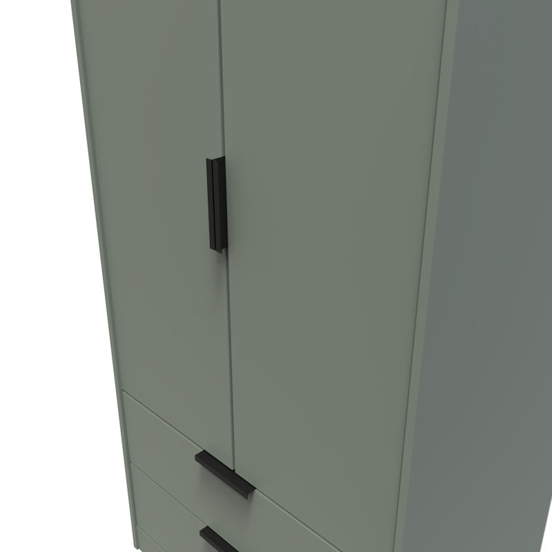 Turah Manufactured Wood Wardrobe, Reed Green