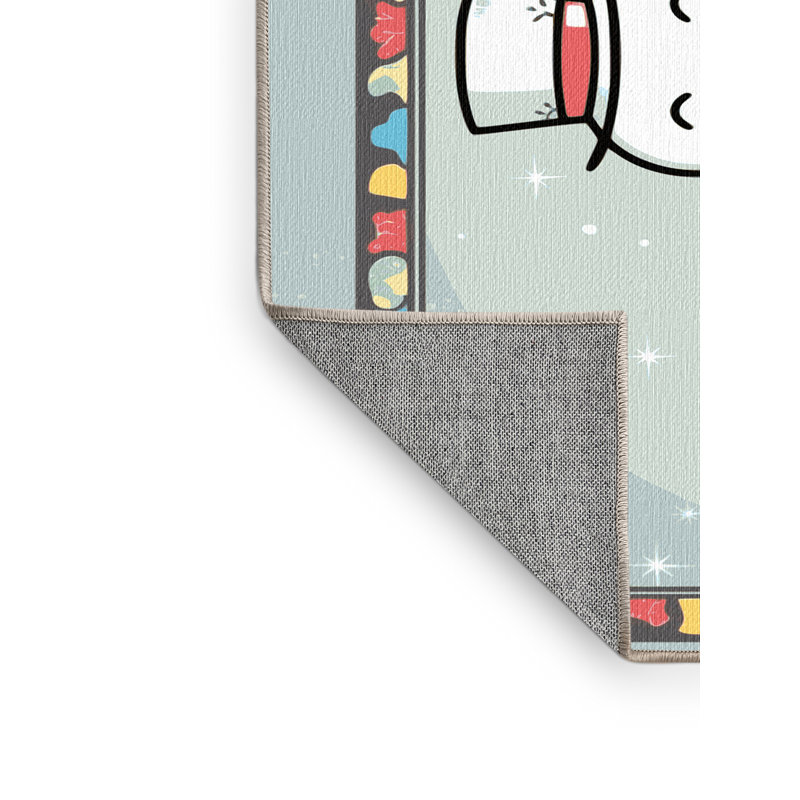 Tapis de vacances d'hiver de Noël lavable The Holiday Aisle®, Rectangulaire 2 pi x 3 pi