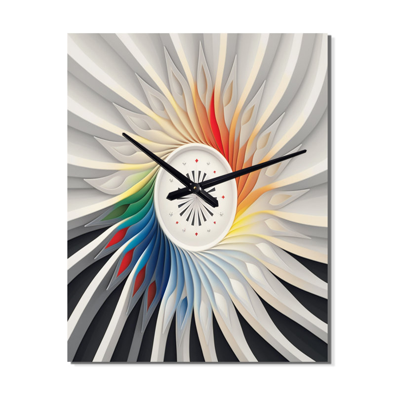 Horloge murale visionnaire, H 28 po x l 12 po x P 1 po