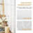 Feather Pattern Sheer Grommet Jacquard White Window Curtain Drapes (Set of 2)-1821619621