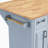 Large Embossed Textured Wheeled Kitchen Storage Island Cart with Rubber Wood Foldable Drop Leaf, Four Closed Storage Doors and Three Drawers, Four Stable Rolling Casters for Kitchen & Dining Room Storage Organization-2142097848