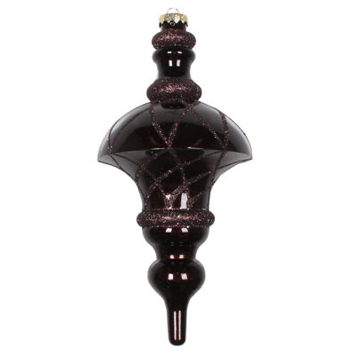 Candy Glitter Net Top Finial Christmas Ornament