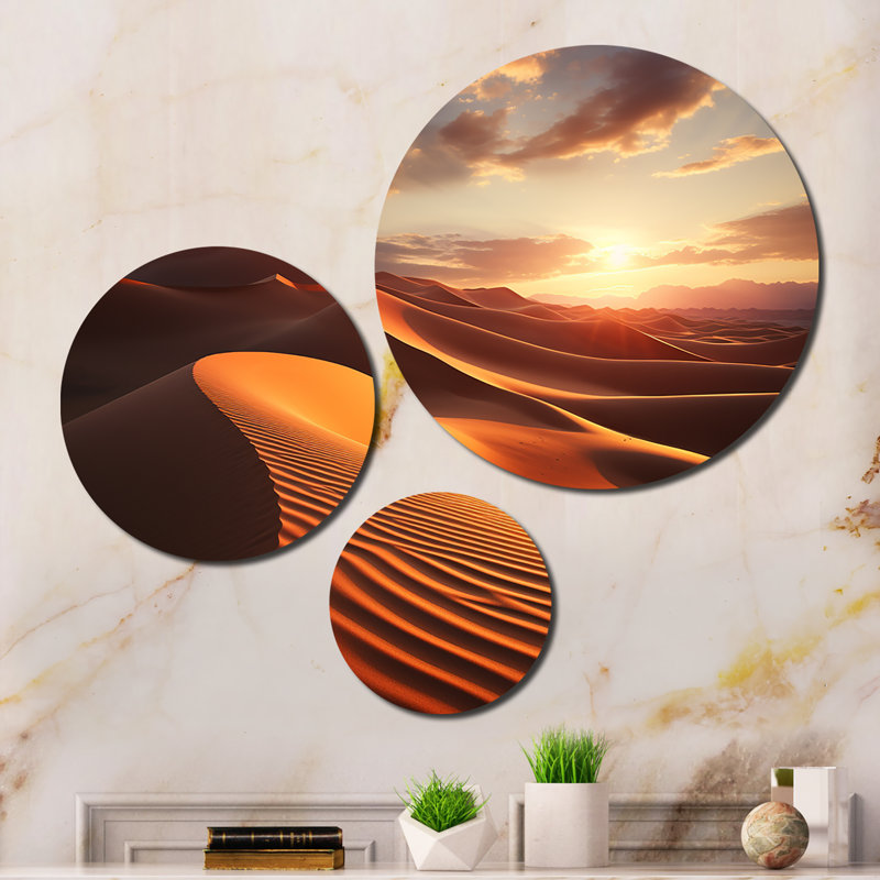 Ensemble de 3 décorations murales en métal