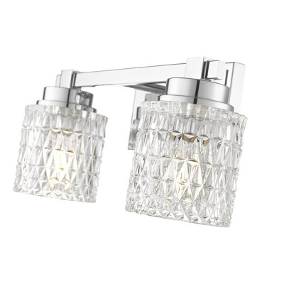 Meuble-lavabo à 2 lumières en chrome 15,75 po Jacqueline