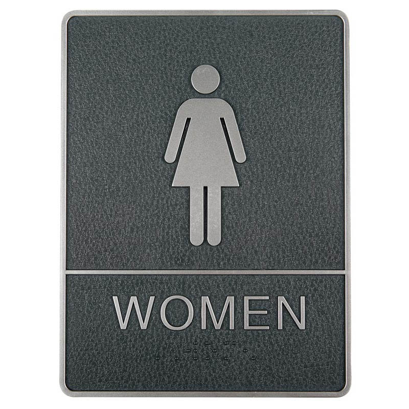 Plaque de porte de toilettes