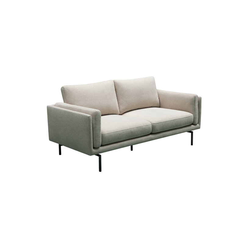 Causeuse en tissu Elenora, Beige performance