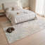 Tapis Rampion moderne à poils courts, effet vieilli, aquarelle abstraite, vert crème, gris et blanc, antidérapant, adapté à une utilisation intérieure et extérieure, pour salon, chambre, salle à manger, entrée, couloir, bureau, lavable-284613258