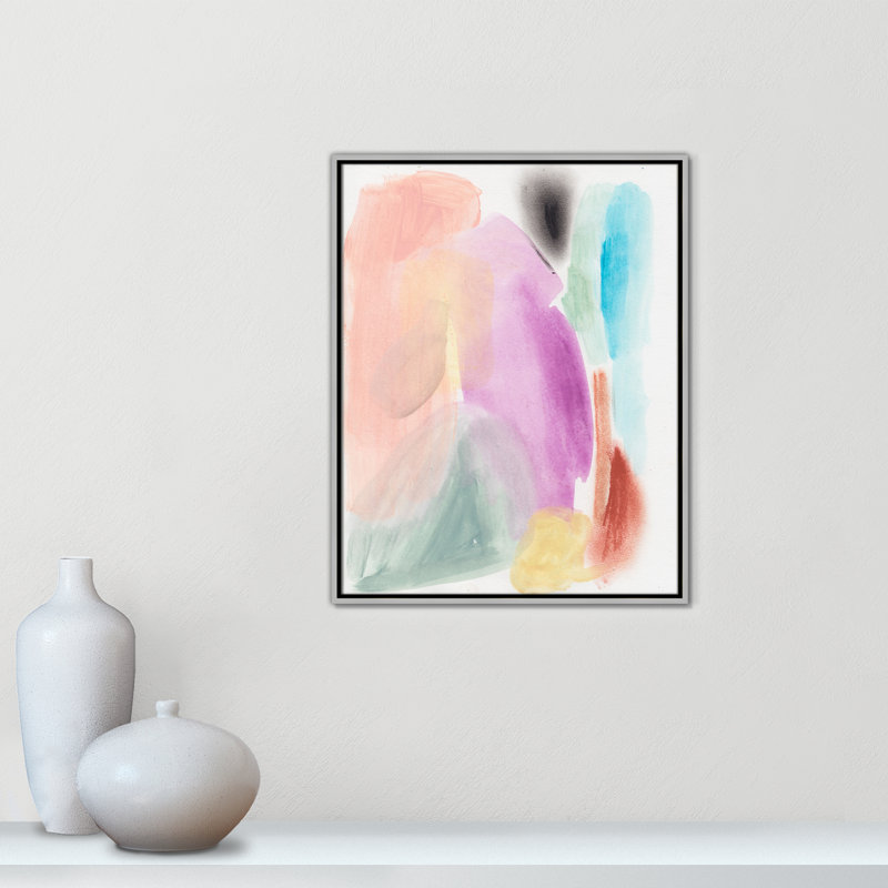 Vivd Space I Print par Bea Dina, Non, H 29,5 po x l 23,5 po x P 2 po, Toile argentée avec cadre flottant