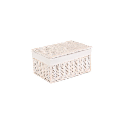 Wicker Storage Basket Hamper with Lining