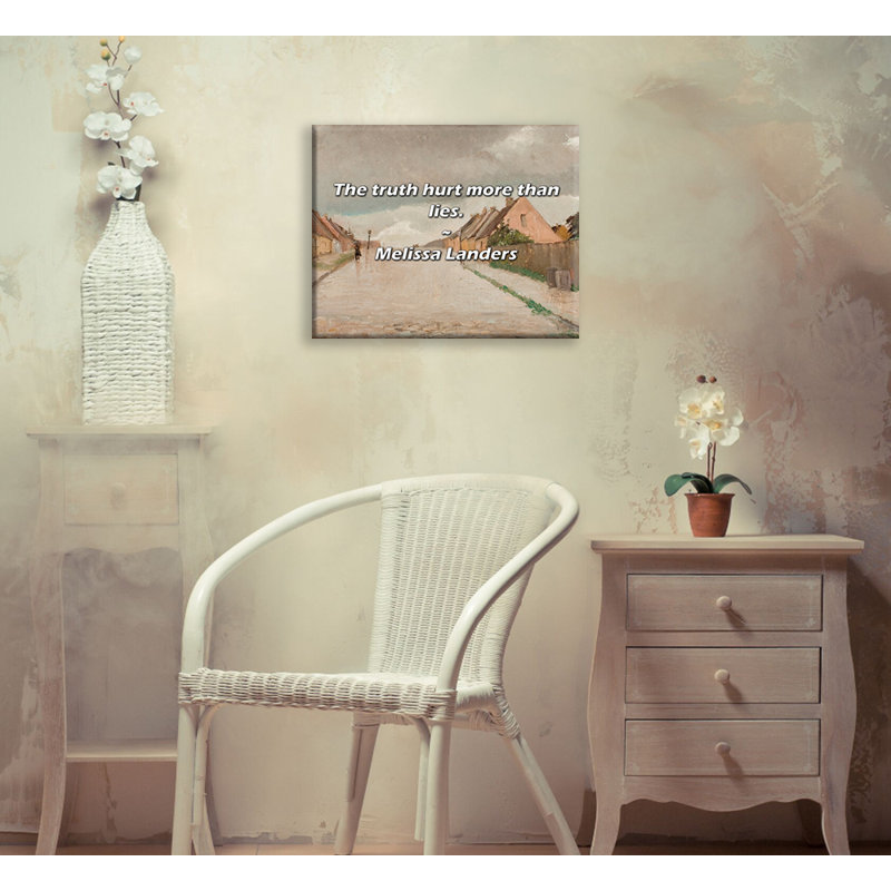 Artsy Quote "The truth hurt more than lies." By Melissa Landers Gallery Wrapped Canvas