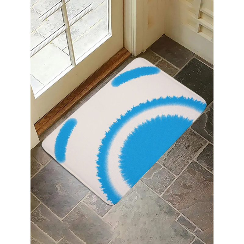 Tapis bleu pour salle de bain 16 x 24