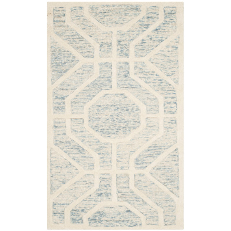 Tapis géométrique en laine touffeté à la main Deedgra, Rectangulaire 3 pi x 5 pi