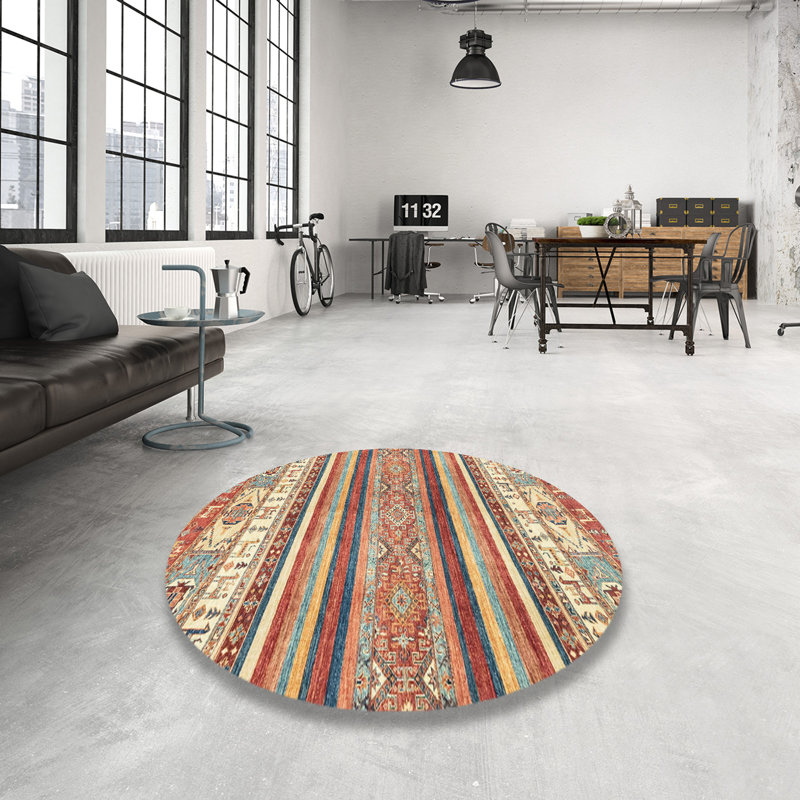 Abstract Indoor Rug, Round 8'