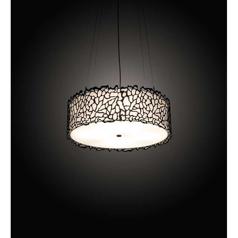 Luminaire suspendu tambour 4 lumières