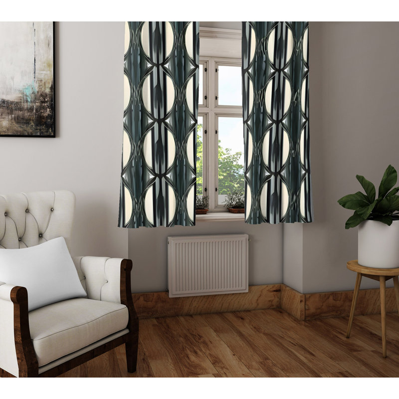 Paire de rideaux semi-transparents en polyester Bravar, L 56 po x L 78 po
