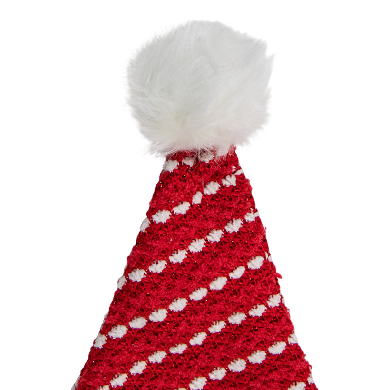 Chapeau de père Noël 17 po avec pompons 17 po