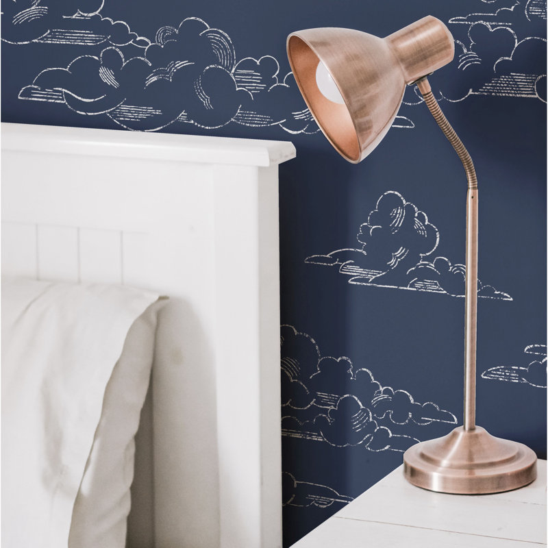 Messer 10m x 53cm Matte Wallpaper Roll, Dark Blue