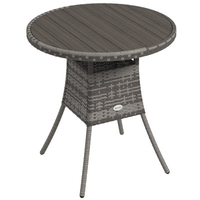 Outsunny 70 cm Outdoor Dining Table for Balcony, Garden Grey