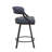 Alisier Finish Metal Round Counter Height Table With Vegan Leather Swivel Chair Set - 5-Piece-1967828687