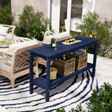 Armentha Rectangular HDPE Plastic Outdoor Buffet & Console Table