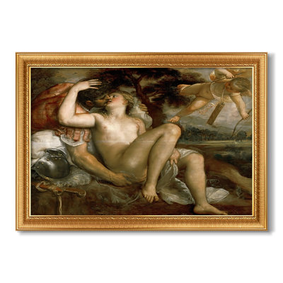 Mars, Venus and Cupid, c. 1530-Titian (Tiziano Vecelli)-Custom Framed Canvas