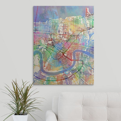 «New Orleans Street Map» par Francy, impression