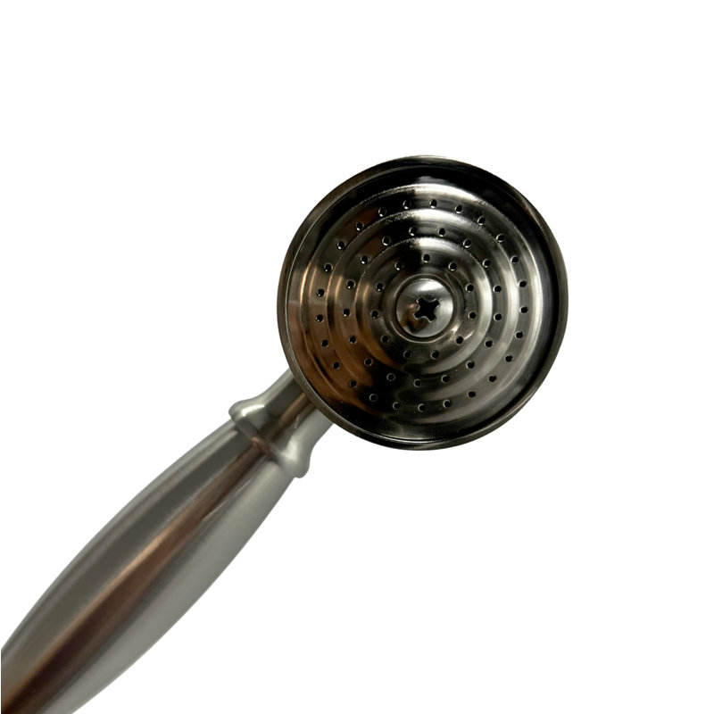 Robinet de baignoire autoportant à fixation au sol avec douche à main Pluto - Nickel brossé, Nickel brossé, Flotter