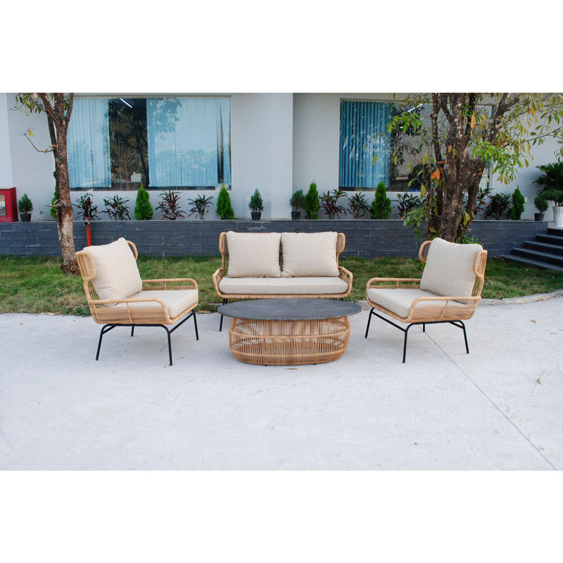 Ensemble de patio complet avec coussins courtyard Bloomsdale
