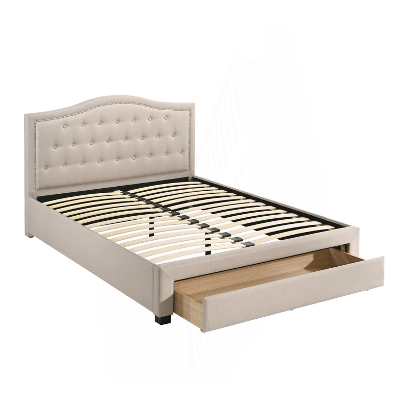 Lit de toile de lit brun clair clair 1Pcs, Lit double