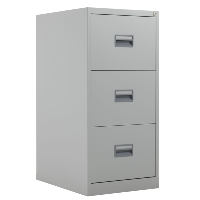 46.5cm Wide 3 -Drawer Steel File Cabinet, Grey
