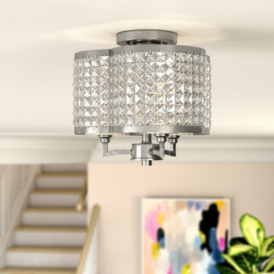 Plafonnier semi-encastré 3 lumières Belisle
