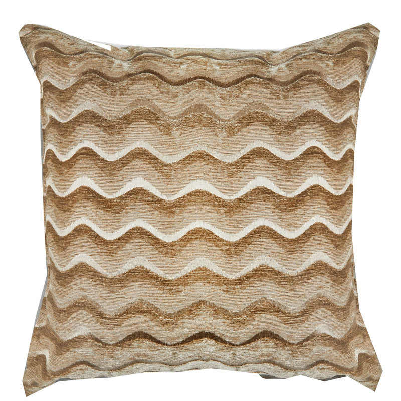 Loretto Chevron Square Cushion Cover, Gold