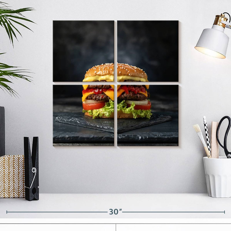Burger à fromage double couche Yarlin, H 18 po x l 18 po