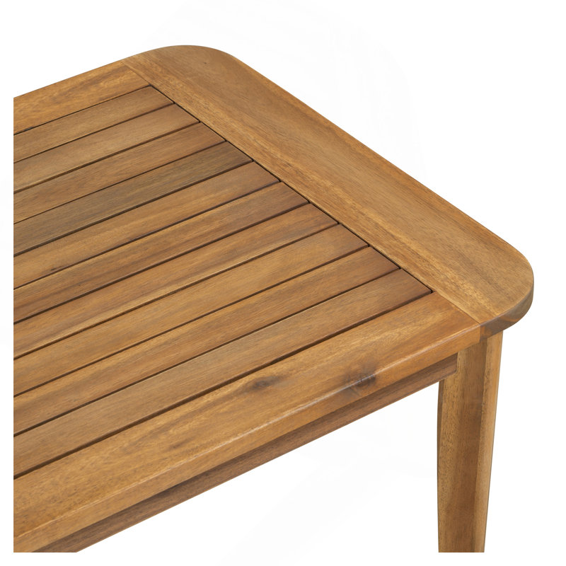 Table basse d'extérieur en bois d'acacia